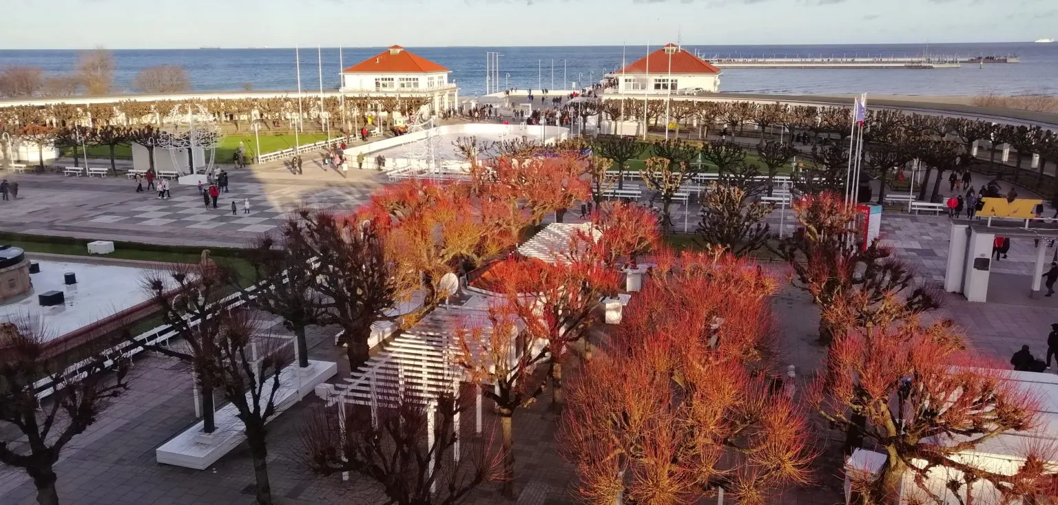 Сопот. Панорама на курортный сквер.