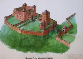 Реконструкция замка в Рогузьно.